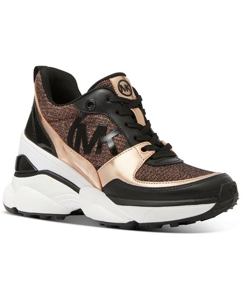 damesschoenen van michael kors|Michael Kors rose gold sneakers.